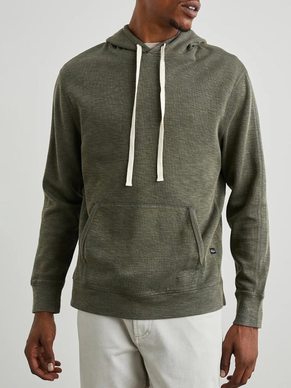 Rails Olive Green Knit Jersey Hoodie